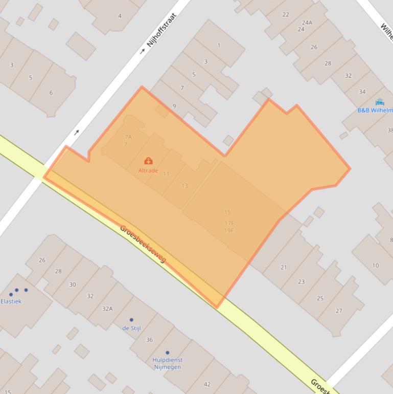 Kaart van postcodegebied 6524CK.