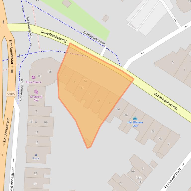 Kaart van postcodegebied 6524DA.