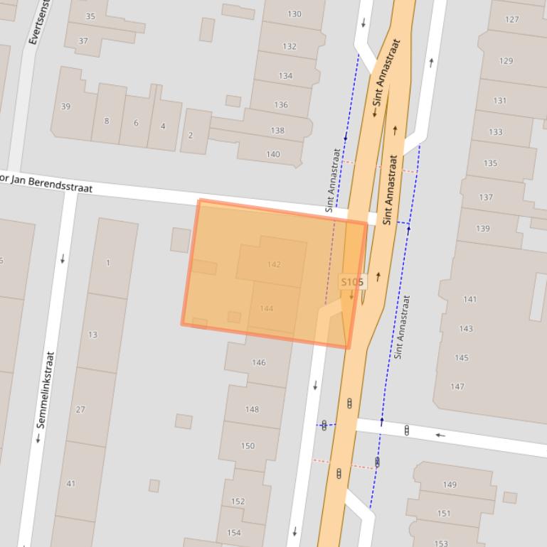 Kaart van postcodegebied 6524GP.