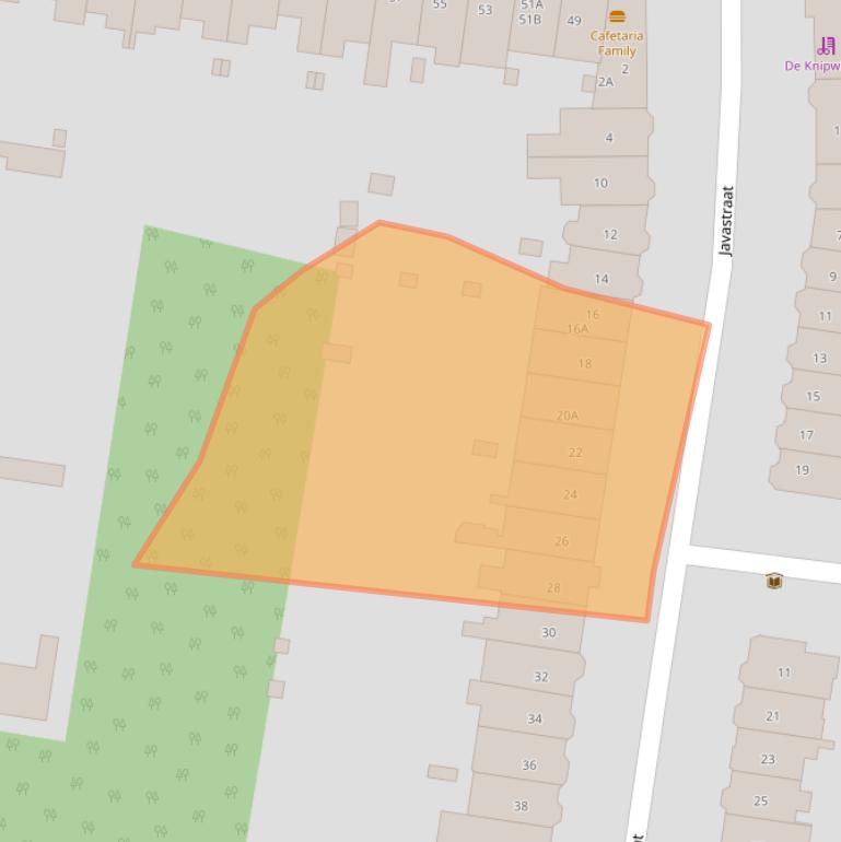 Kaart van postcodegebied 6524MB.
