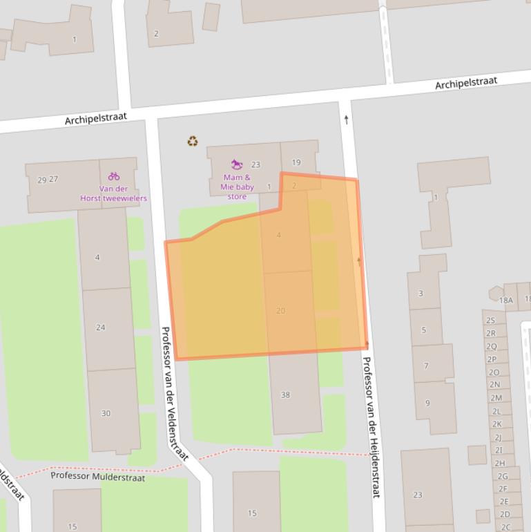 Kaart van postcodegebied 6524PW.