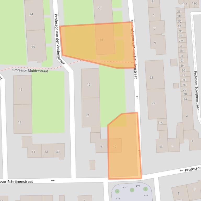 Kaart van postcodegebied 6524PX.