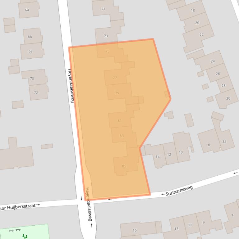 Kaart van postcodegebied 6524SH.