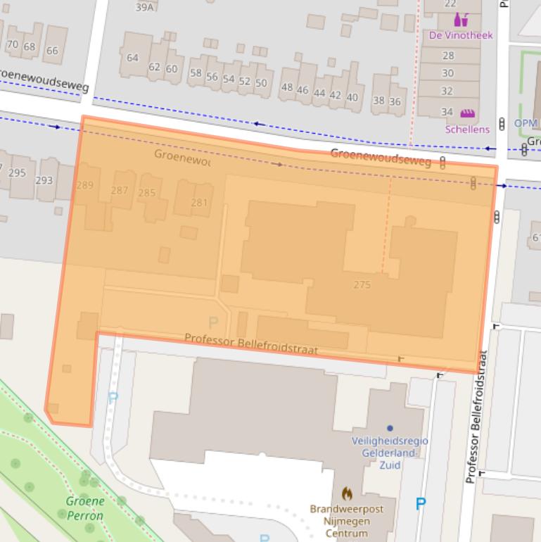 Kaart van postcodegebied 6524TV.