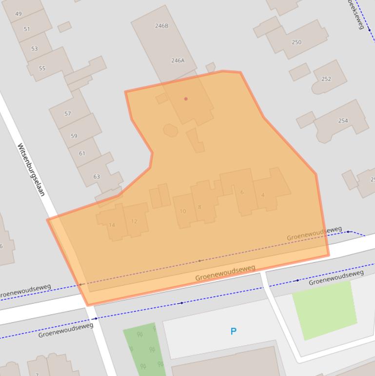 Kaart van postcodegebied 6524TZ.