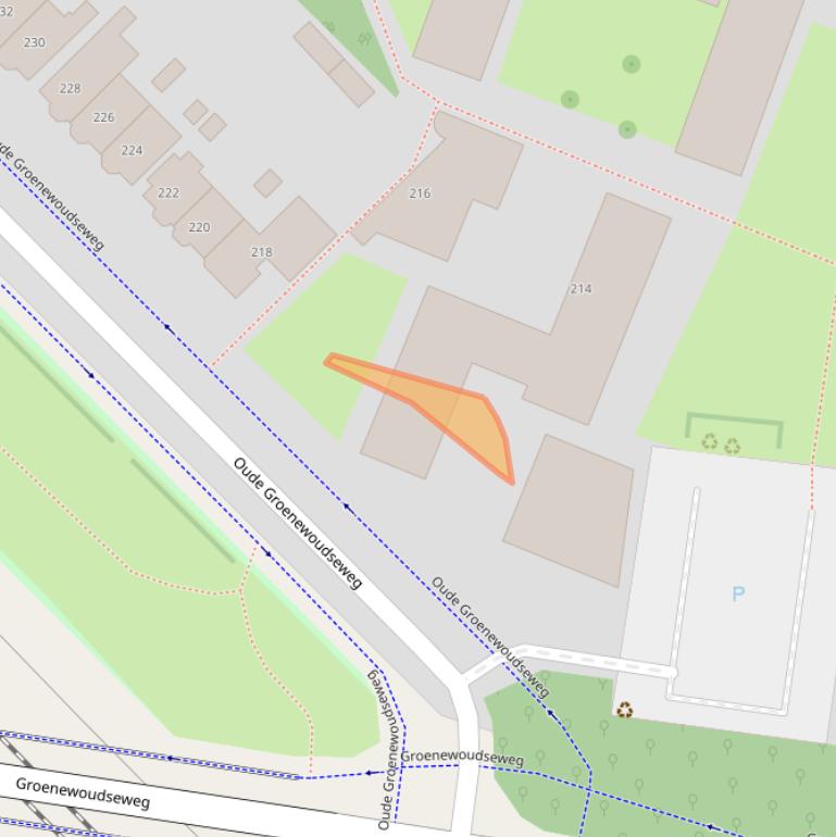 Kaart van postcodegebied 6524WB.