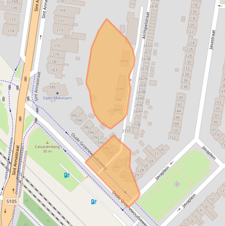 Kaart van postcodegebied 6524WV.