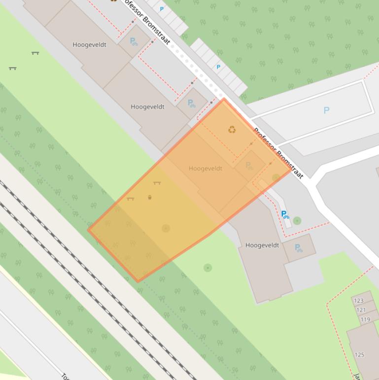 Kaart van postcodegebied 6525BH.