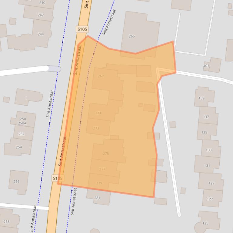 Kaart van postcodegebied 6525GS.