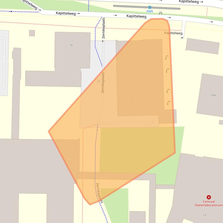 Kaart van postcodegebied 6525HN.