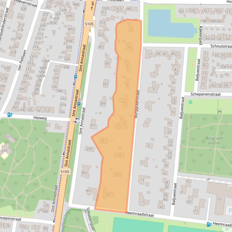 Kaart van postcodegebied 6525XX.