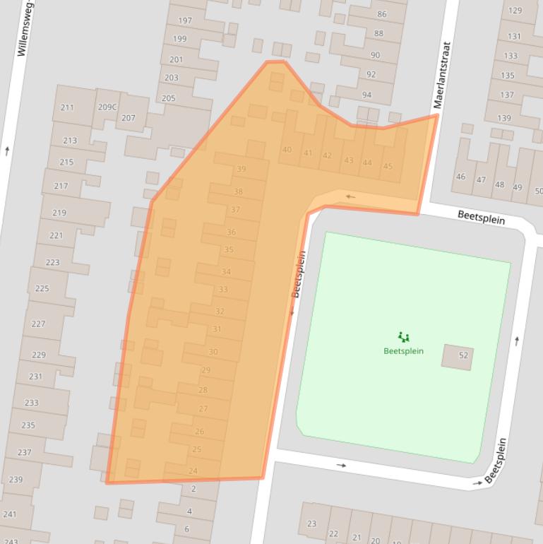 Kaart van postcodegebied 6531BE.