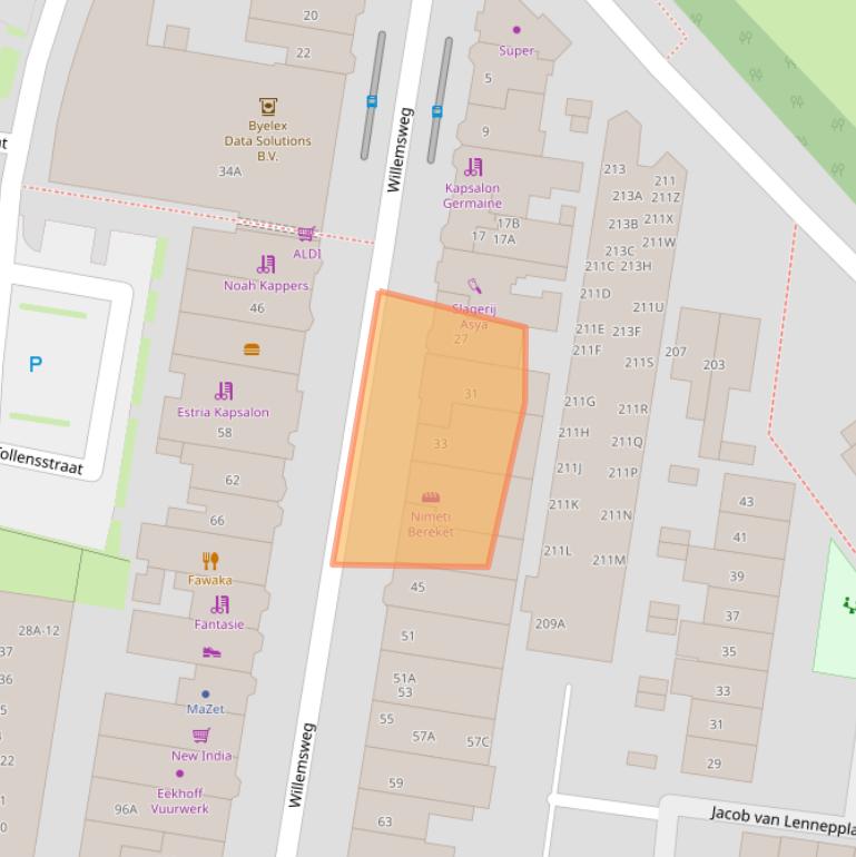 Kaart van postcodegebied 6531DB.