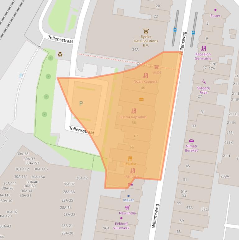 Kaart van postcodegebied 6531DM.