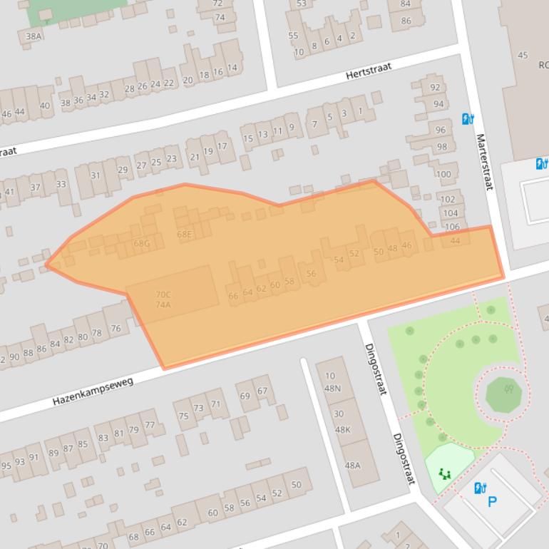 Kaart van postcodegebied 6531NL.