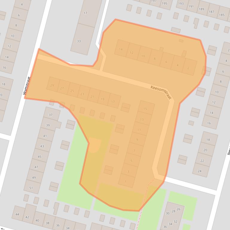 Kaart van postcodegebied 6533HS.