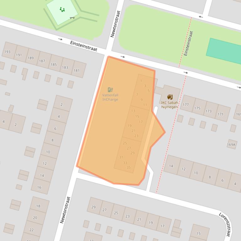 Kaart van postcodegebied 6533KA.