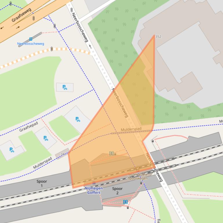 Kaart van postcodegebied 6534BD.