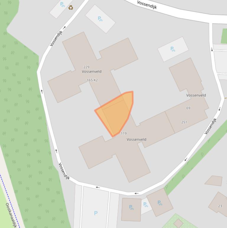 Kaart van postcodegebied 6534TN.