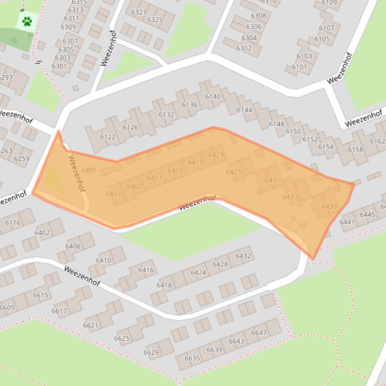 Kaart van postcodegebied 6536AV.