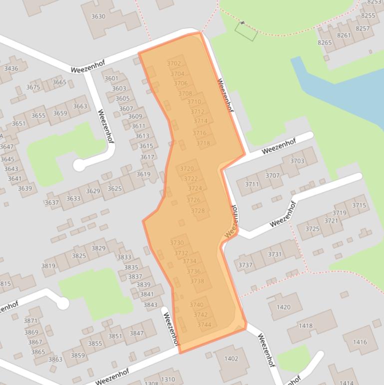 Kaart van postcodegebied 6536HJ.