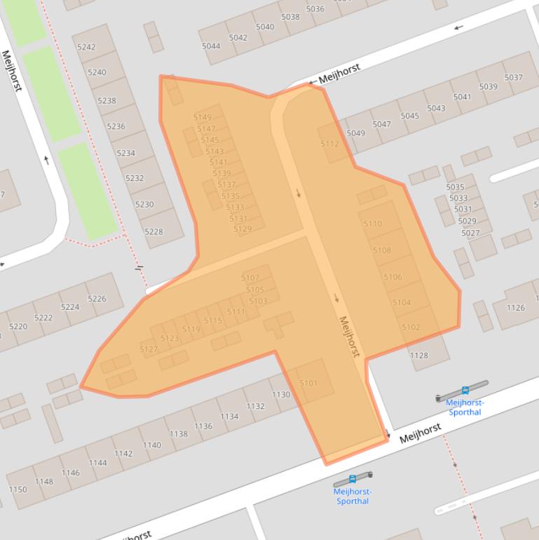 Kaart van postcodegebied 6537EX.