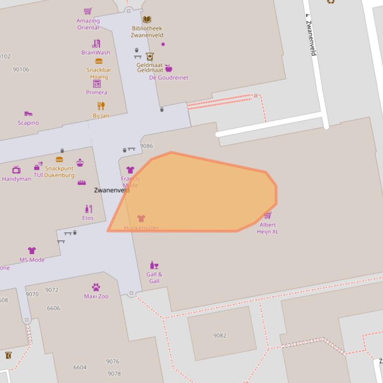 Kaart van postcodegebied 6538TZ.