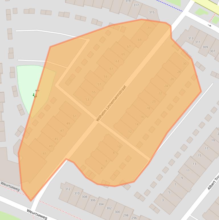Kaart van postcodegebied 6541GT.