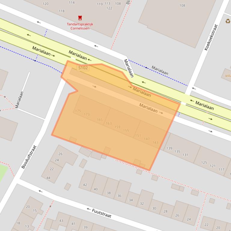 Kaart van postcodegebied 6541RE.