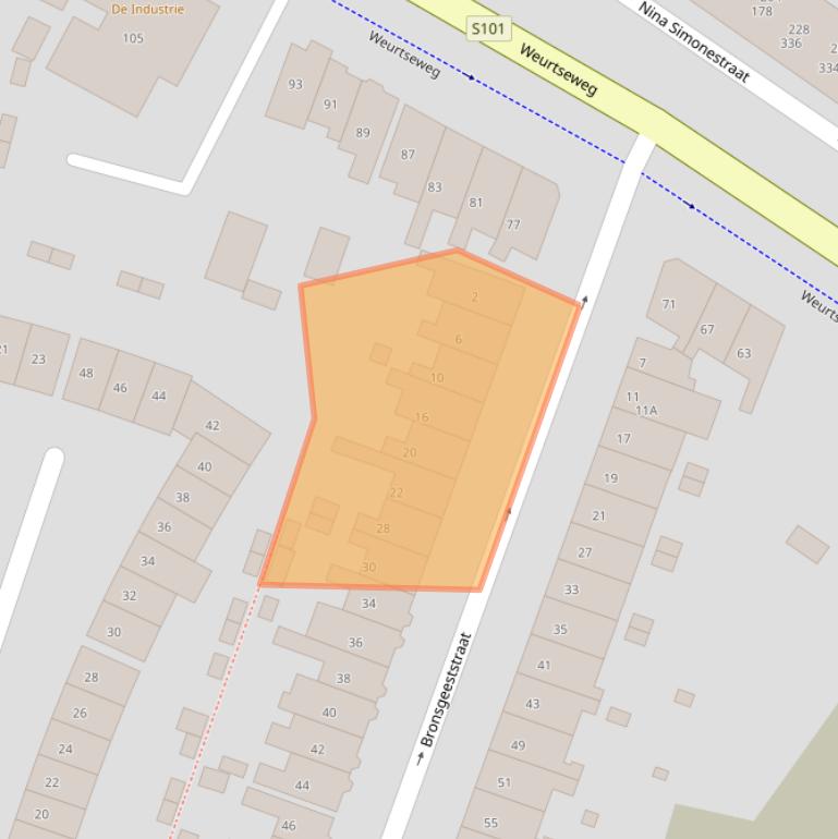 Kaart van postcodegebied 6541ZL.