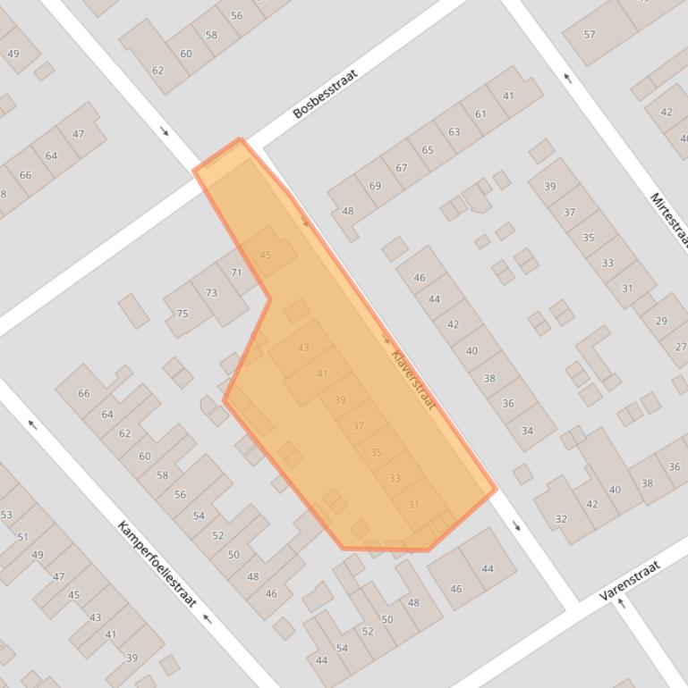 Kaart van postcodegebied 6542ME.