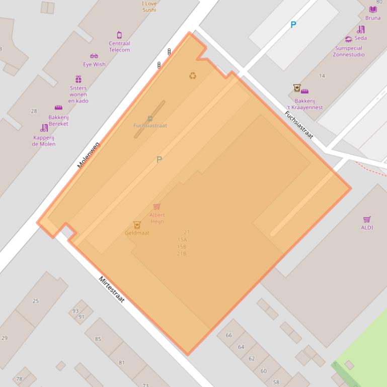 Kaart van postcodegebied 6542PP.