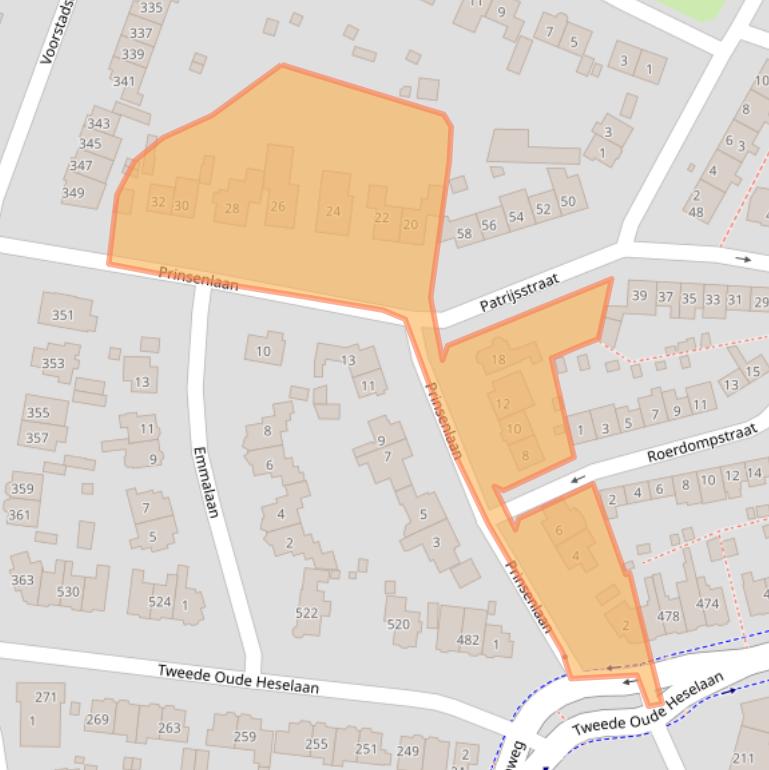Kaart van postcodegebied 6542TB.