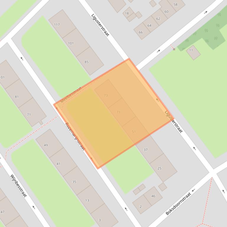 Kaart van postcodegebied 6543SW.