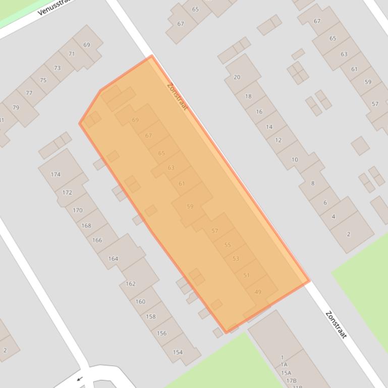 Kaart van postcodegebied 6543VN.