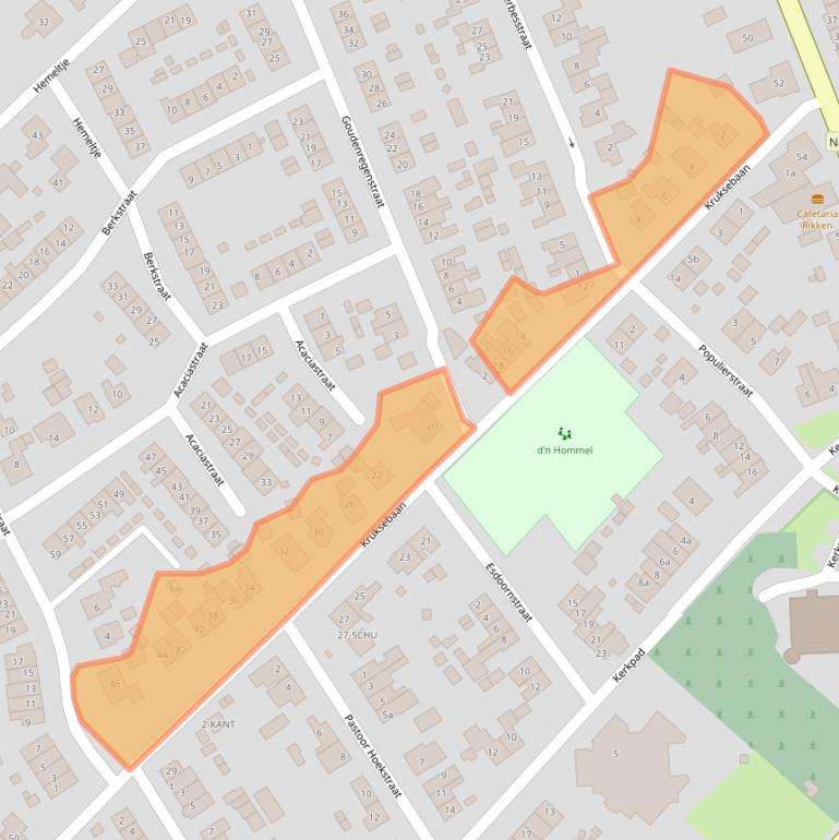 Kaart van postcodegebied 6562ET.