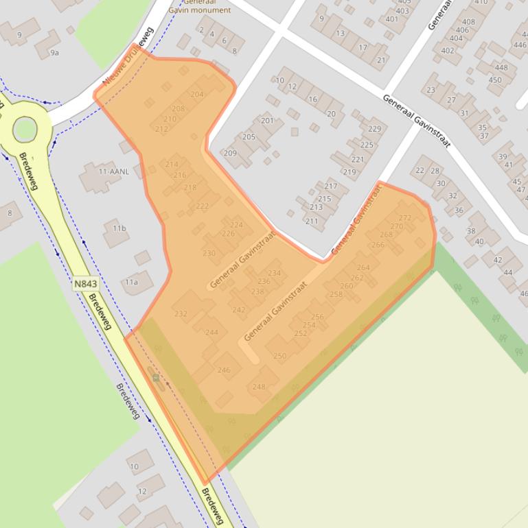 Kaart van postcodegebied 6562MP.