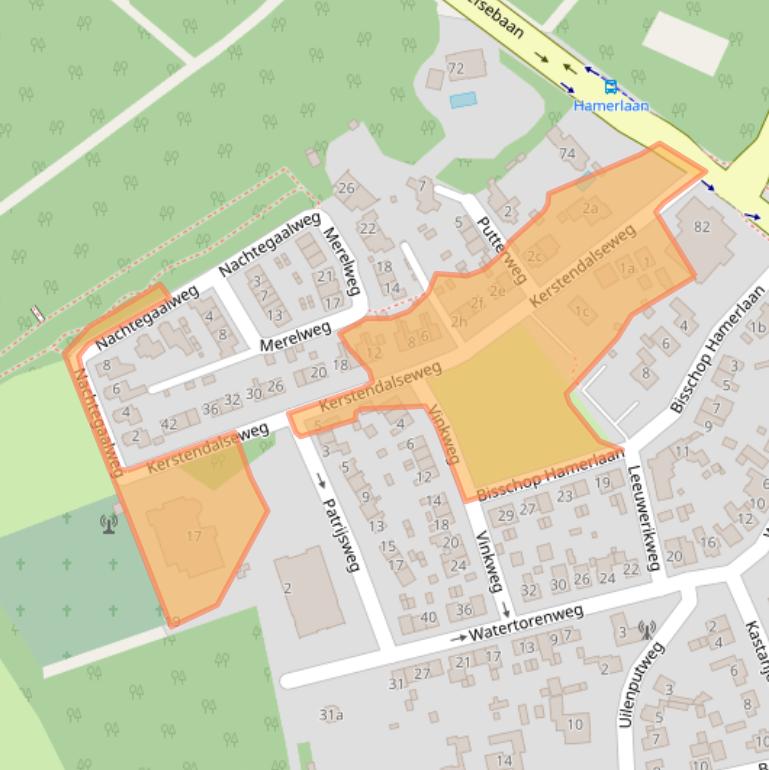 Kaart van postcodegebied 6571BM.