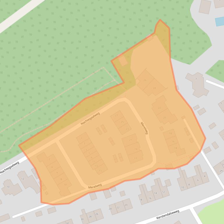 Kaart van postcodegebied 6571BT.