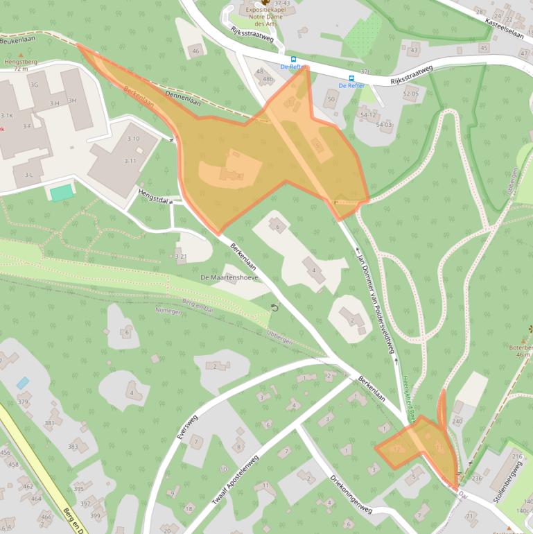 Kaart van postcodegebied 6574AV.