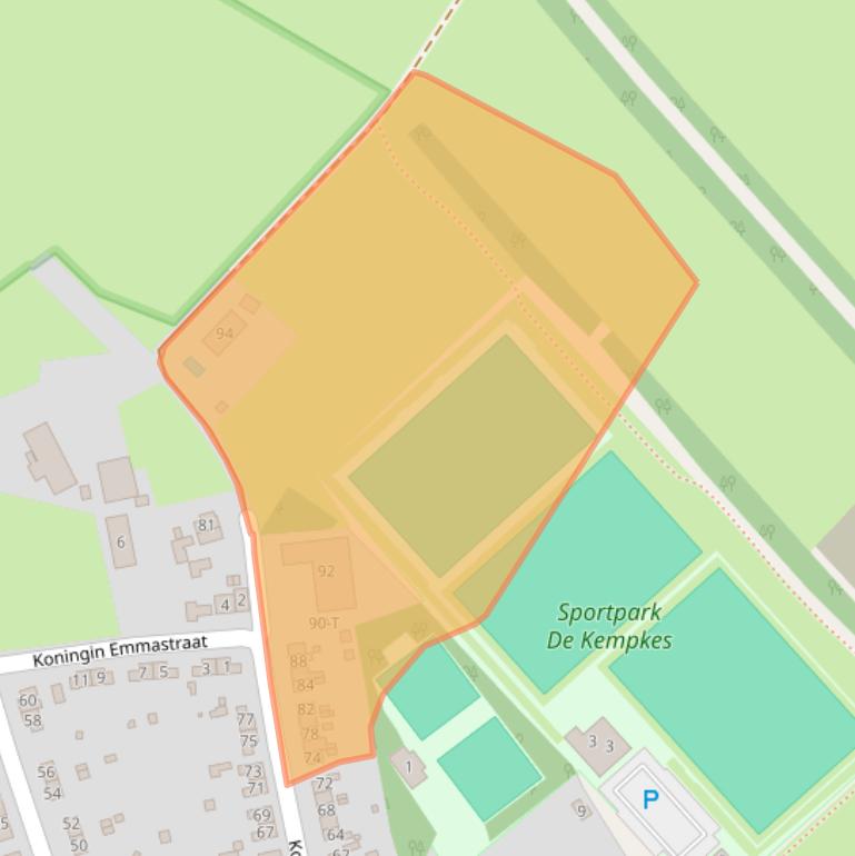 Kaart van postcodegebied 6576AT.