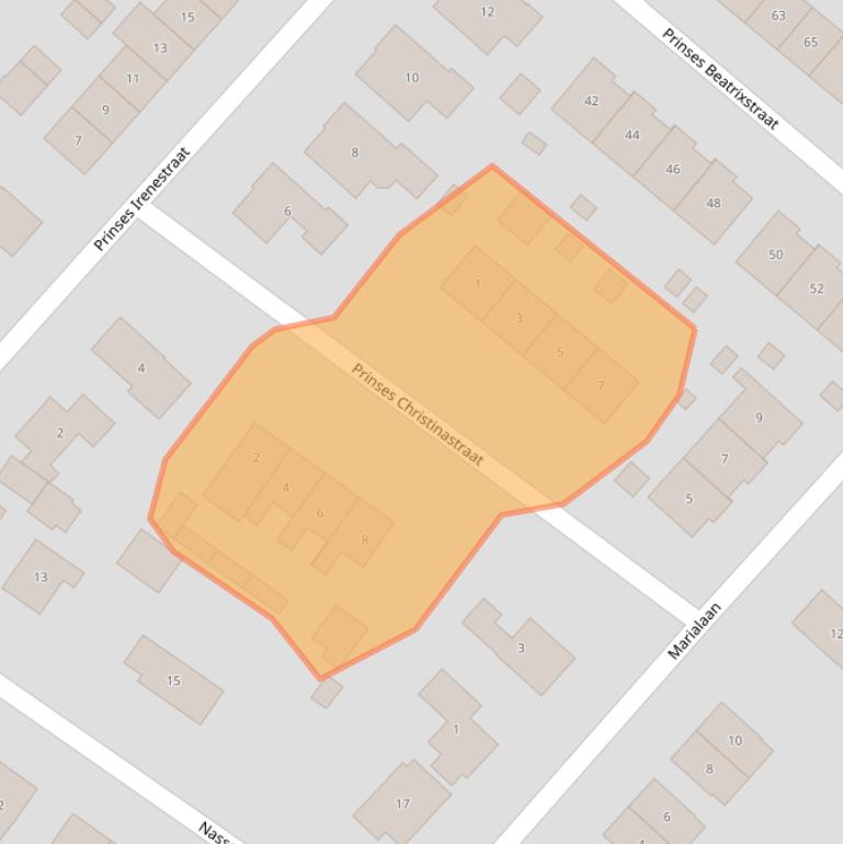 Kaart van postcodegebied 6576BD.