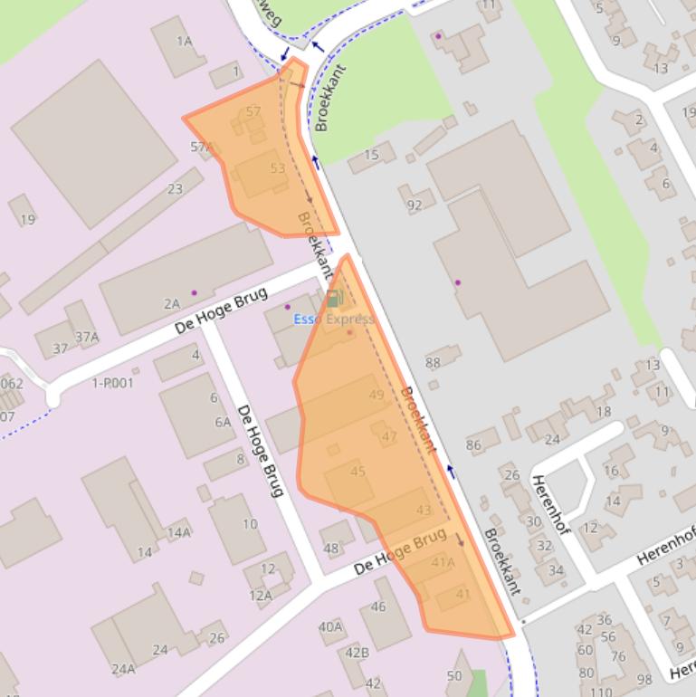 Kaart van postcodegebied 6581AD.