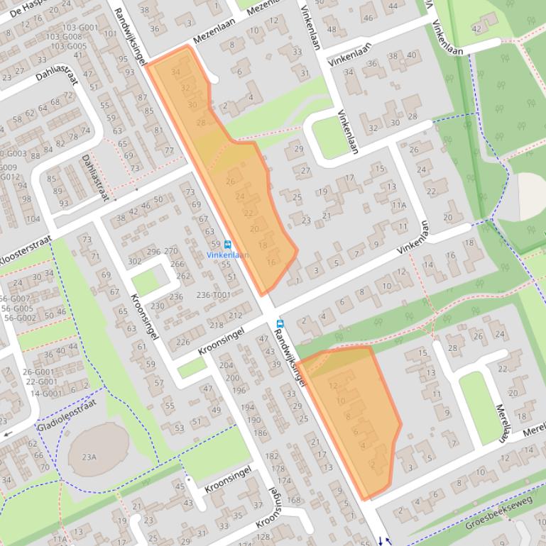 Kaart van postcodegebied 6581CE.