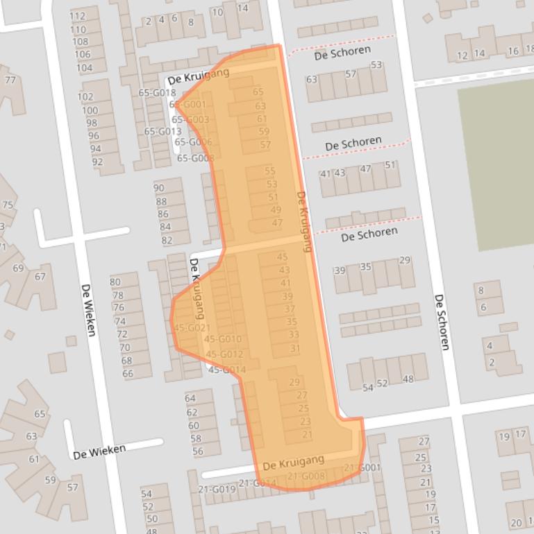 Kaart van postcodegebied 6581CT.