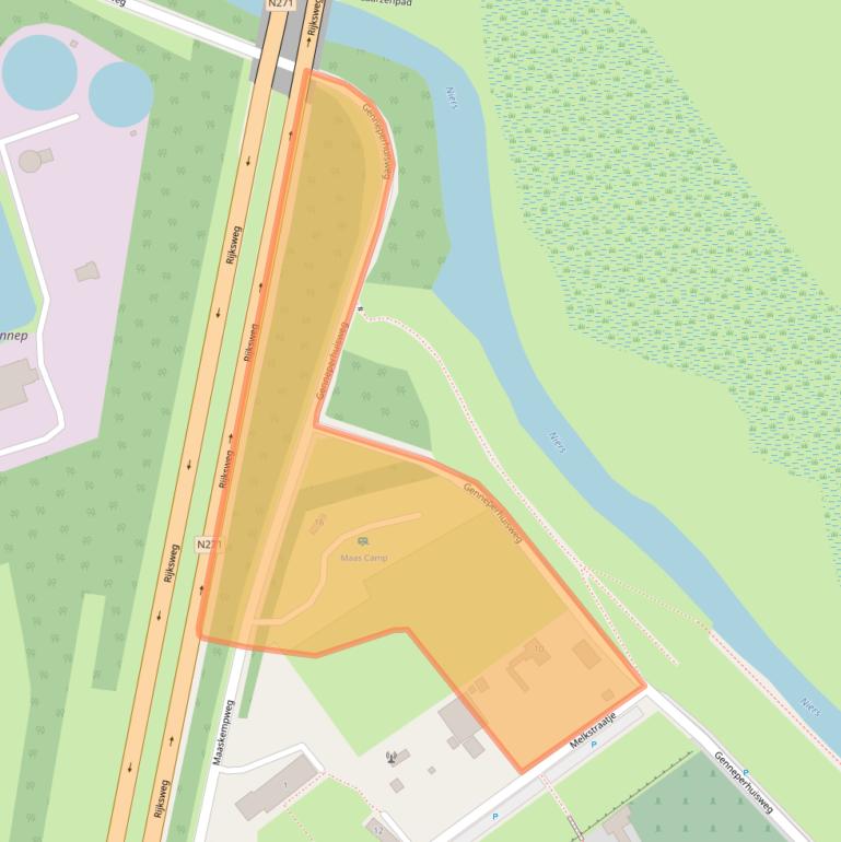 Kaart van postcodegebied 6591BS.