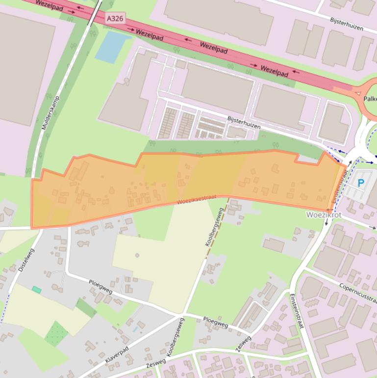 Kaart van postcodegebied 6604CE.