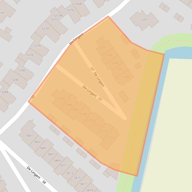 Kaart van postcodegebied 6605DP.