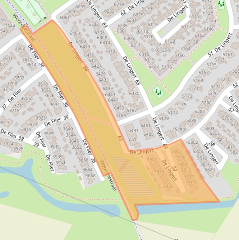 Kaart van postcodegebied 6605DS.