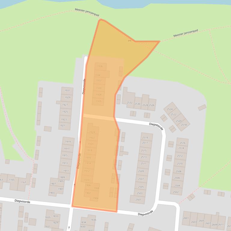 Kaart van postcodegebied 6605EZ.